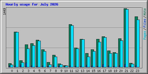 Hourly usage for July 2026