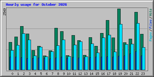 Hourly usage for October 2026